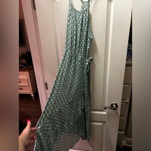 ninexis polka dot razer back mock wrap dress. Worn once